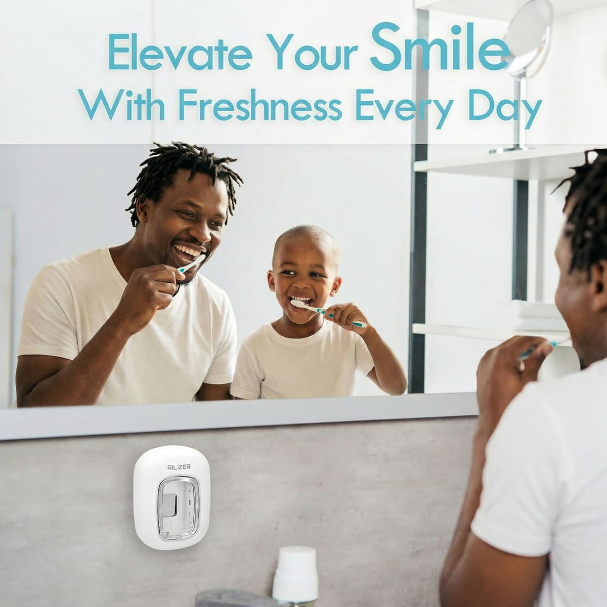 UV Toothbrush Sanitizer Cover, Rechargeable Travel Cap with Magnetic Wall Mount, Portable Cleaner for Any Size Toothbrush