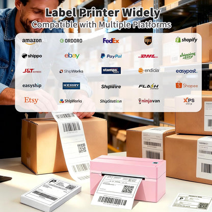Bluetooth Thermal Label Printer,4X6 Shipping Label Printer