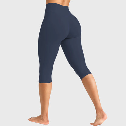 GYMER Softmotion High Waisted Capri Leggingsr Form Invisible Scrunch Vision Capris | Straight Waistbandcapri Leggingswomen Tummy Control Yoga Pants Casual Athletic Lounge Activewear #Backtoschool Womenswear