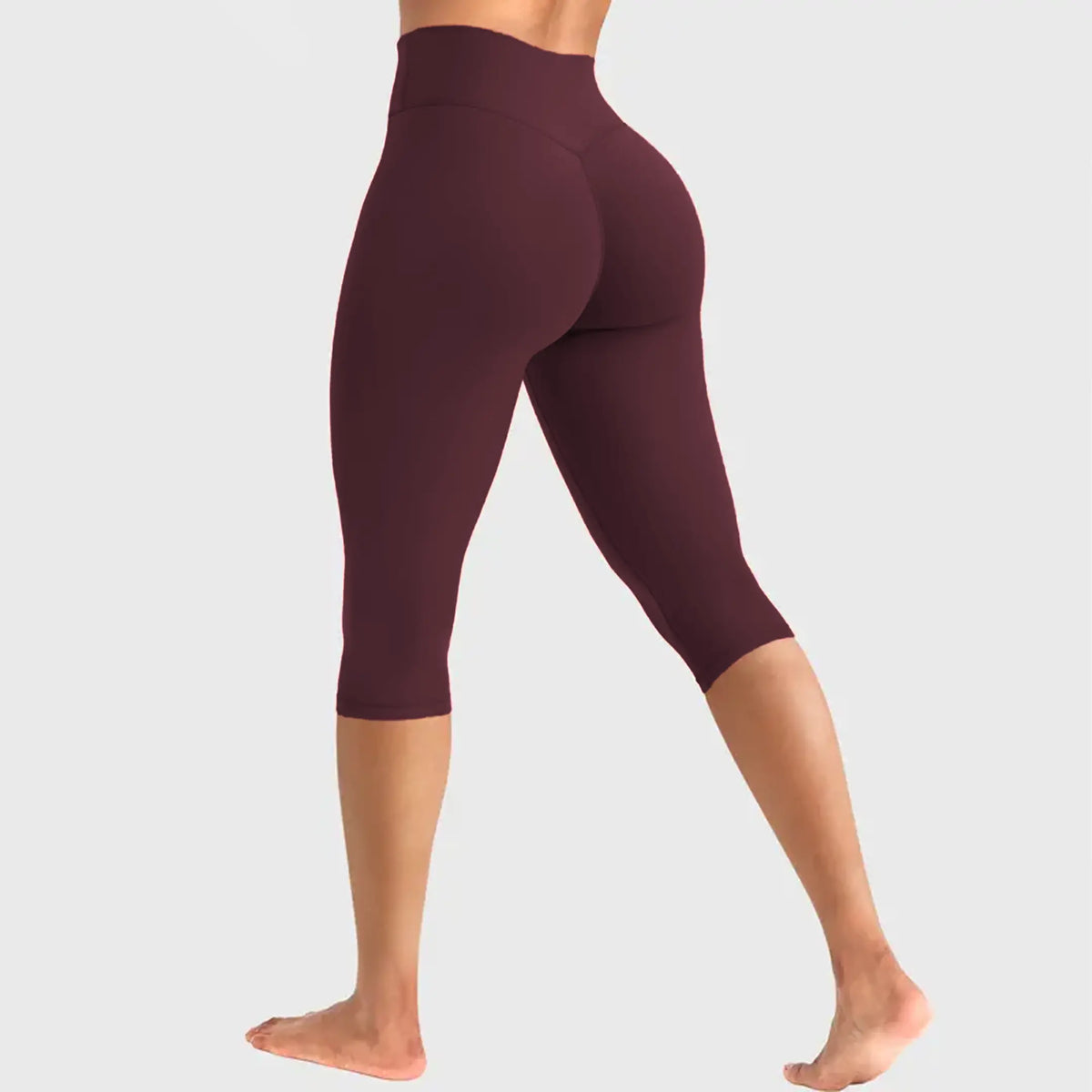 GYMER Softmotion High Waisted Capri Leggingsr Form Invisible Scrunch Vision Capris | Straight Waistbandcapri Leggingswomen Tummy Control Yoga Pants Casual Athletic Lounge Activewear #Backtoschool Womenswear