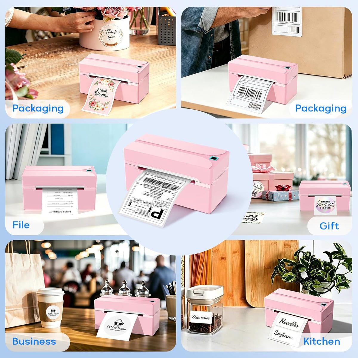 Bluetooth Thermal Label Printer,4X6 Shipping Label Printer