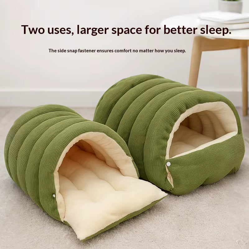Heated Cat Bed Winter Warm Plush House with Removable Cover Waterproof Scratch Resistant for Cats Small Dogs Comfort Pet Warmth