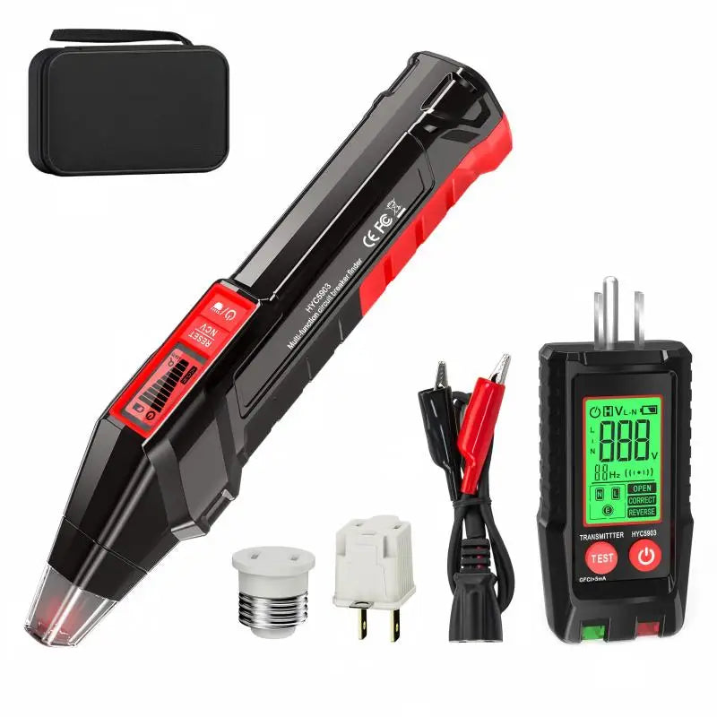 New 5903 Automatic Circuit Breaker Finder Fuse Socket Tester 220V Europeanspecification American 110V with Digital Display