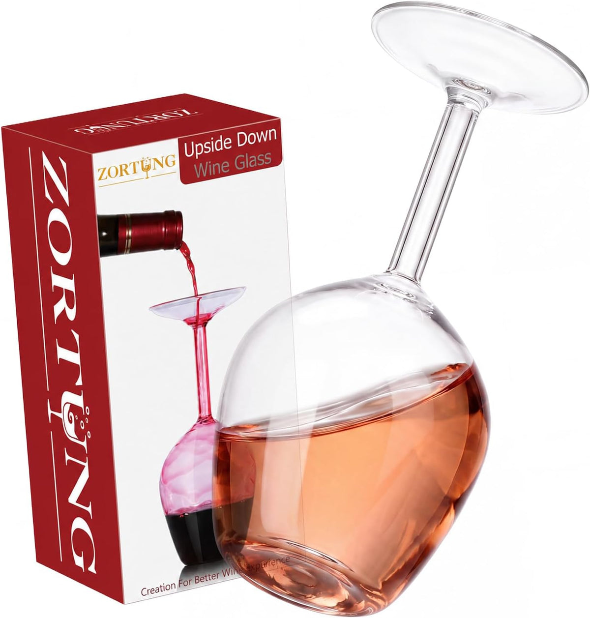 Upside down Wine Glass Unique & Funny Wine Glasses Gifts for Women & Men