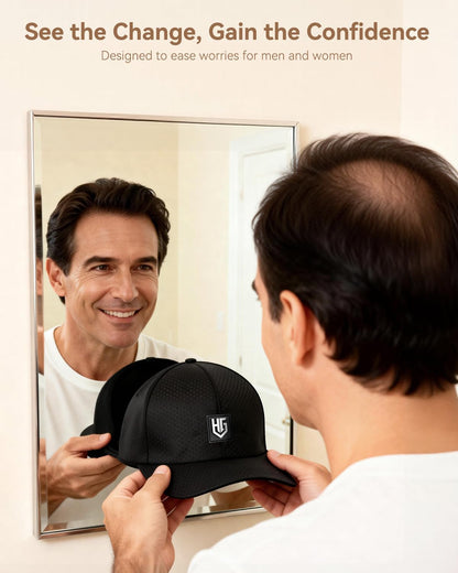 Cordless Red Light Cap, Rechargeable Baseball Hat with 660Nm Red & 850Nm near Infrared Light, 2000Mah Battery, Comfortable Fit, Ideal Gift for Men & Women
