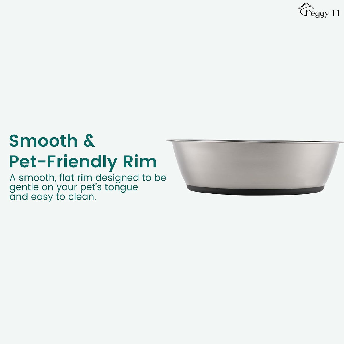 Lightweight Stainless Steel Cat Dog Bowls, 3 US Cup Each, 2-Pack