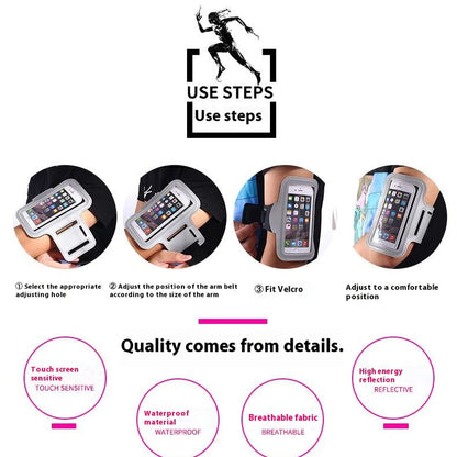 New Running Sports Phone Case Arm Band for Iphone 15 14 Pro Max XR 6 7 8 plus Samsung Note 20 10 S9 Maximum Capacity of 7 Inches