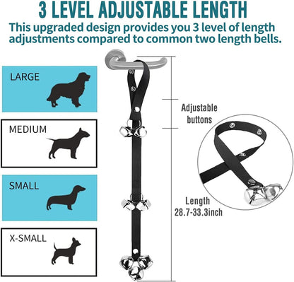 Dog Doorbells Premium Quality Training Potty Great Dog Bells Adjustable Door Bell Dog Bells for Potty Training Your Puppy the Easy Way - 7 Extra Large Loud 1.4 Doorbells
