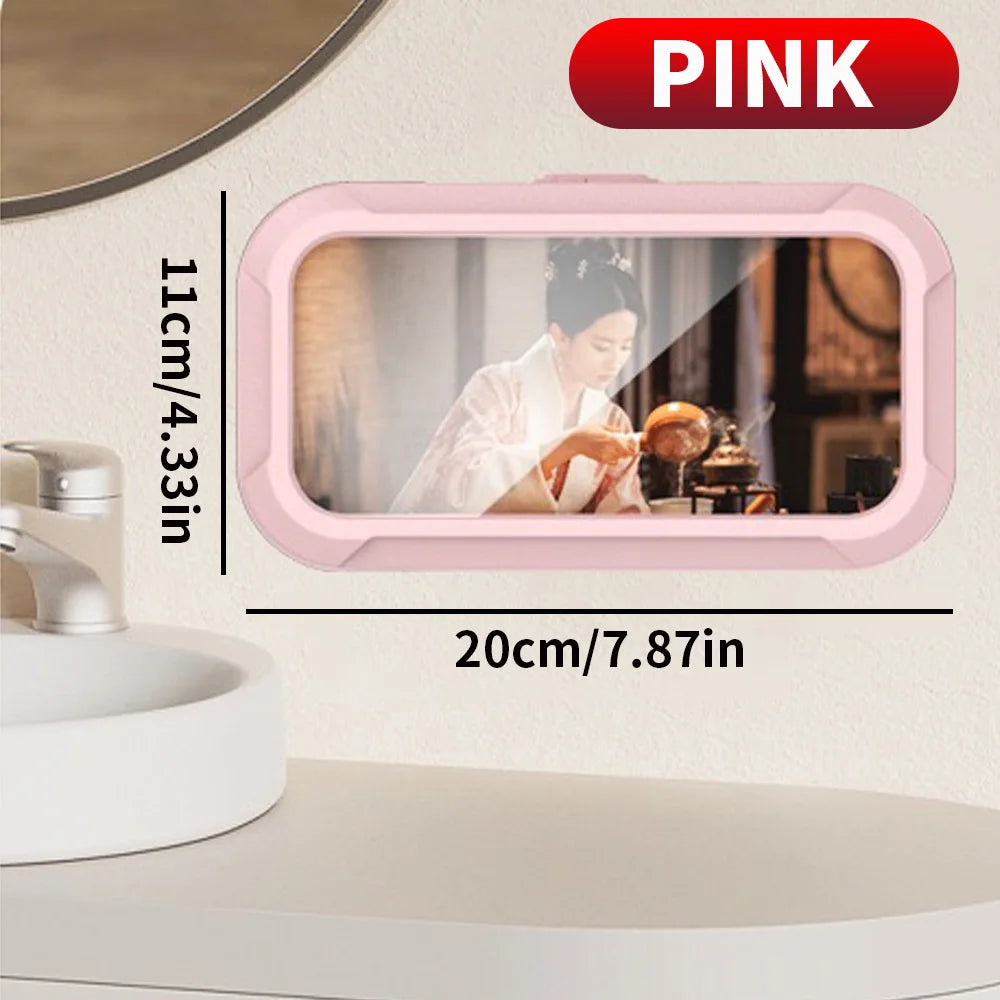 1PC Bathroom Waterproof Phone Storage Box, Can Be Rotated for Appeal, and Can Be Used for Both Showering and Watching TV Shows