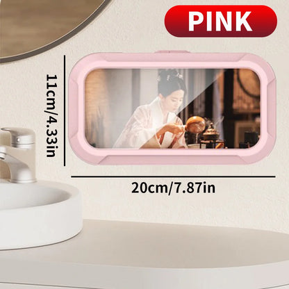 1PC Bathroom Waterproof Phone Storage Box, Can Be Rotated for Appeal, and Can Be Used for Both Showering and Watching TV Shows