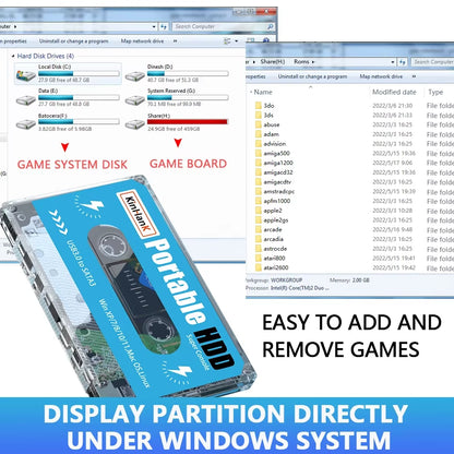 500G Gaming HDD Super Console 100000 Video Games 70 Emulators for DC/MAME/SS/NAOMI/PS2/PS1 Plug and Play Batocera OS