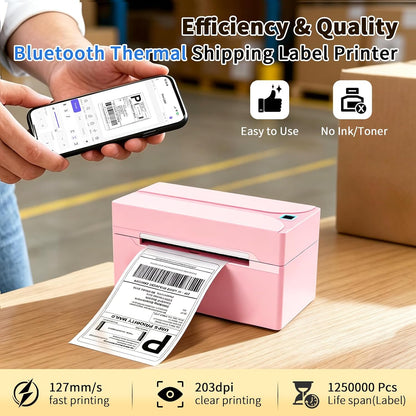 Bluetooth Thermal Label Printer,4X6 Shipping Label Printer