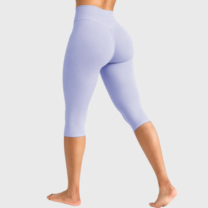 GYMER Softmotion High Waisted Capri Leggingsr Form Invisible Scrunch Vision Capris | Straight Waistbandcapri Leggingswomen Tummy Control Yoga Pants Casual Athletic Lounge Activewear #Backtoschool Womenswear