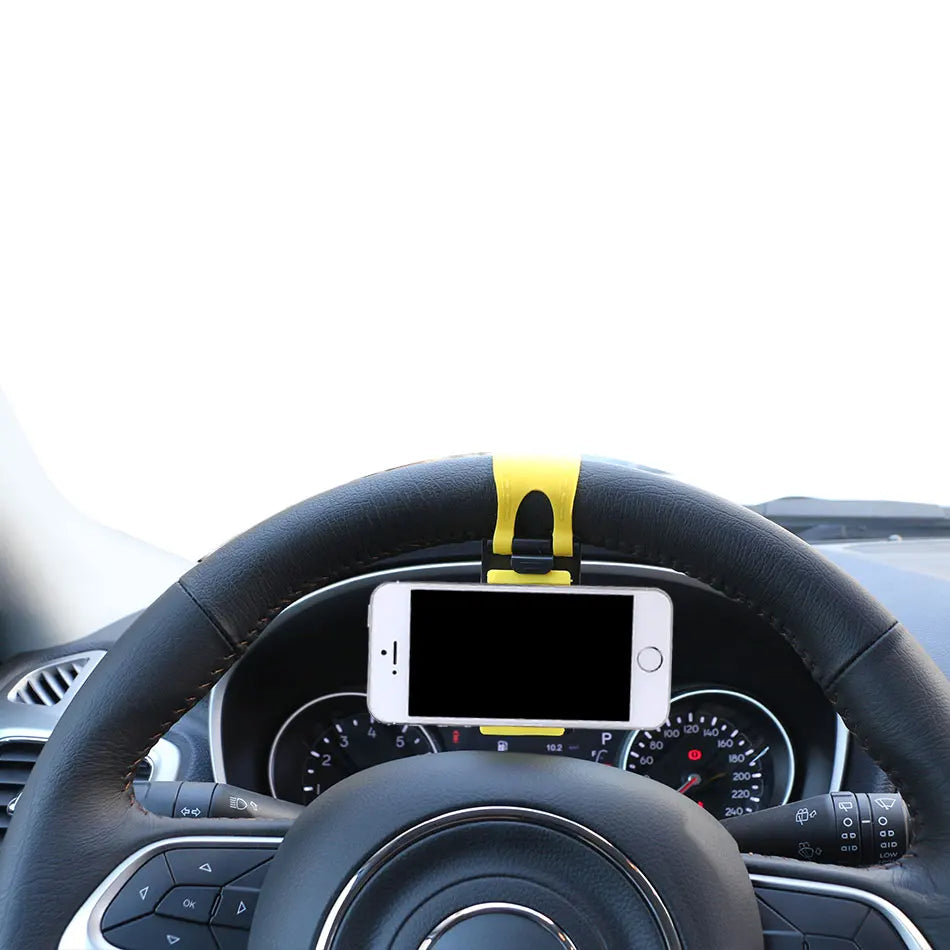 Universal Car Interior Steering Wheel Clip Phone Holder Mount for Iphone Xiaomi Samsung Mobile Phone GPS Car Accessories