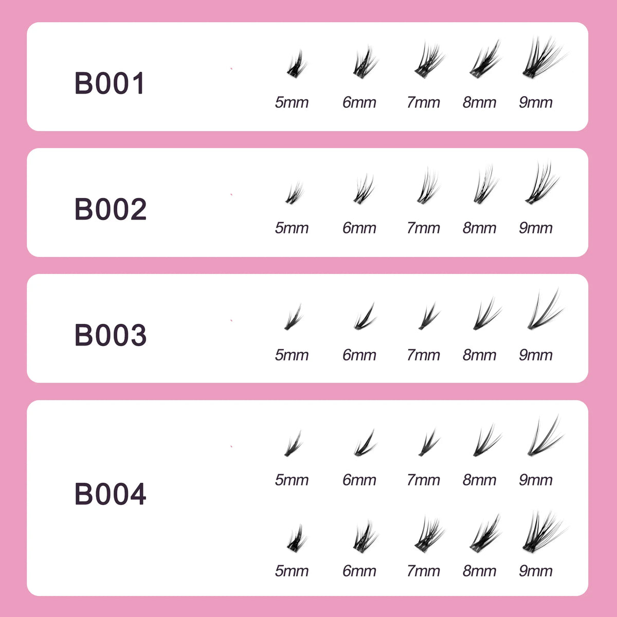 OLLOLASHES DIY Bottom Lash Clusters, Cosmetic Makeup False Lashes with J Curl, Multiple Styles, Lightweight Natural Look, Easy Application, Long Wear