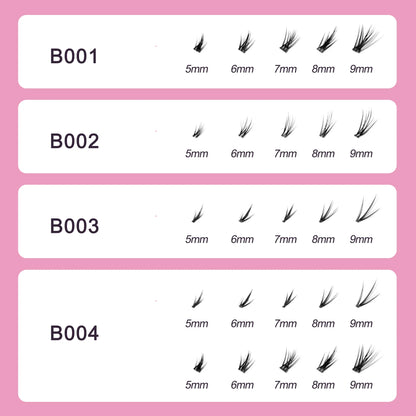 OLLOLASHES DIY Bottom Lash Clusters, Cosmetic Makeup False Lashes with J Curl, Multiple Styles, Lightweight Natural Look, Easy Application, Long Wear