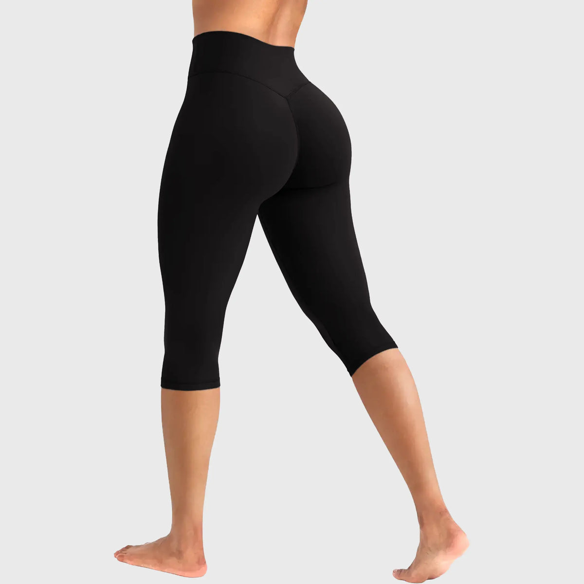 GYMER Softmotion High Waisted Capri Leggingsr Form Invisible Scrunch Vision Capris | Straight Waistbandcapri Leggingswomen Tummy Control Yoga Pants Casual Athletic Lounge Activewear #Backtoschool Womenswear