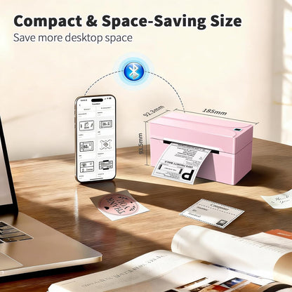Bluetooth Thermal Label Printer,4X6 Shipping Label Printer