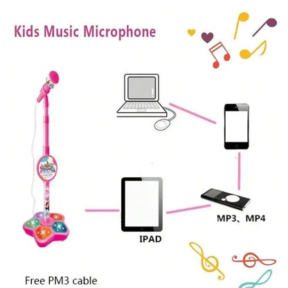 Kids Microphone Stand Toy, Portable Children'S Karaoke Electronic, Durable Party Karaoke Microphone Stand, Kids Karaoke Machine